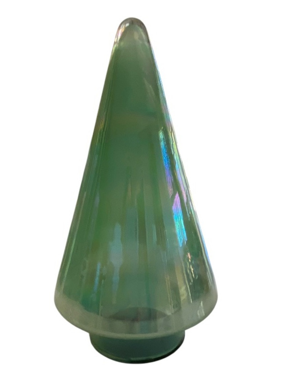 Threshold Iridescent Green Glass Tree Accent